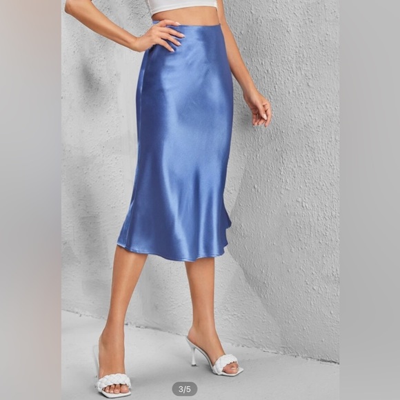 High Waist Blue Skirt - Picture 1 of 1